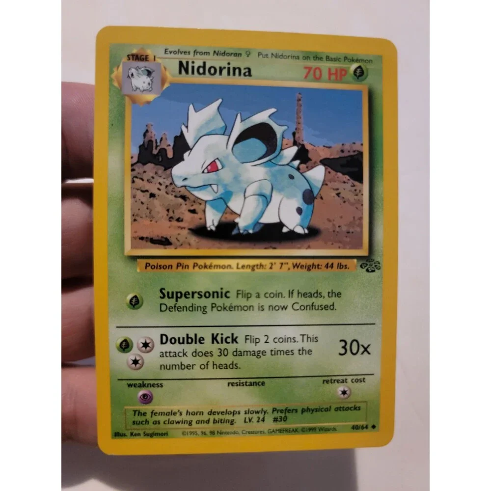 Pokemon TCG Card Vintage 1999 WOTC Game Freak Nintendo Wizards 90s Nidorina